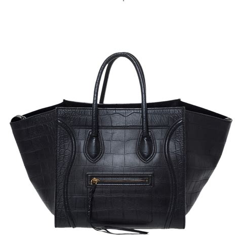 croc leather celine luggage bag price|celine luggage bag.